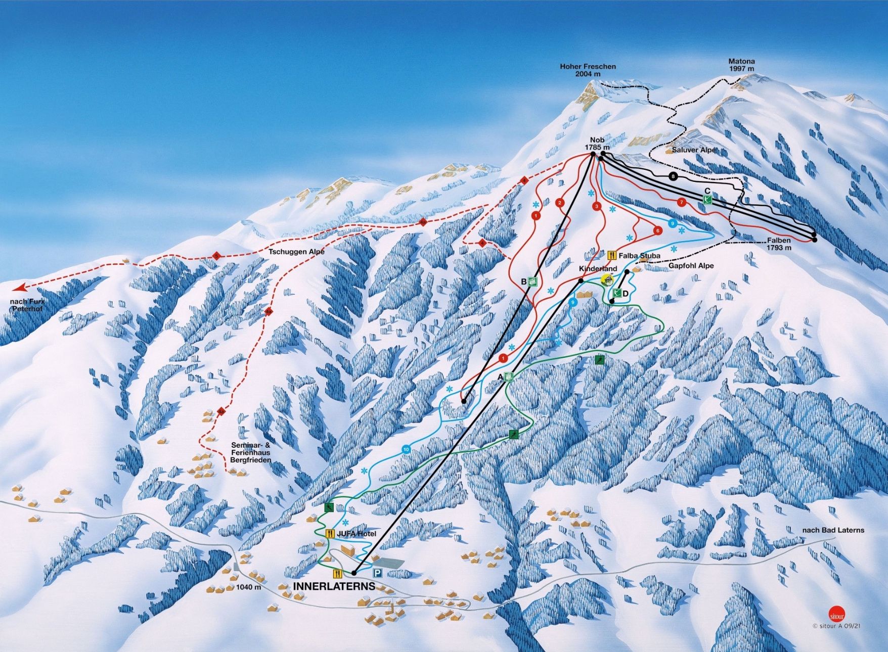 Laterne – Gapfohl ski area map