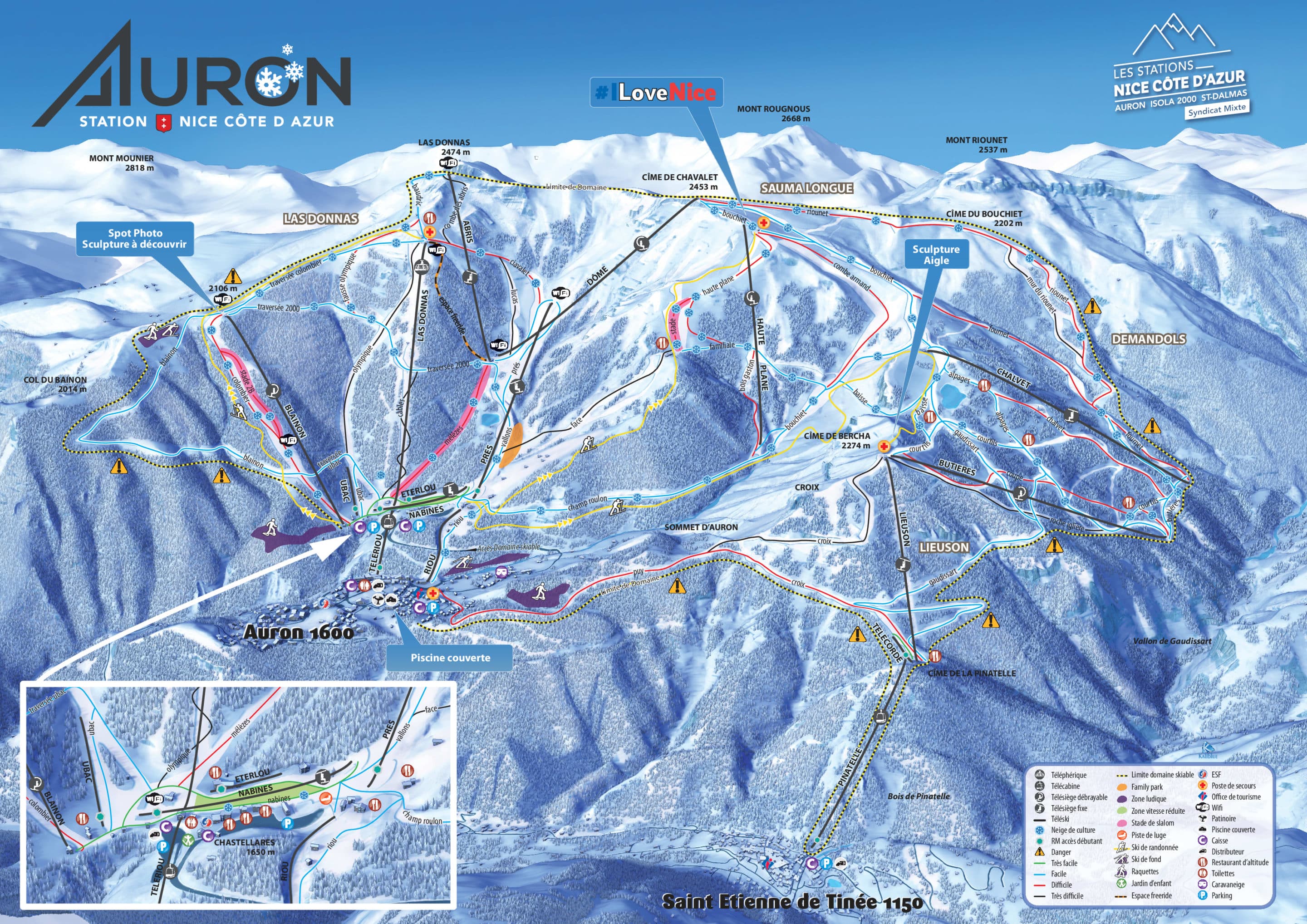 Auron ski area map